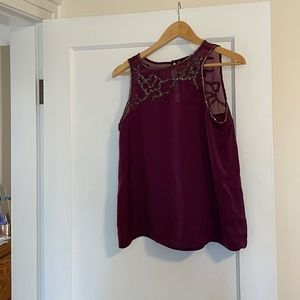 Twik Burgundy Beaded Top